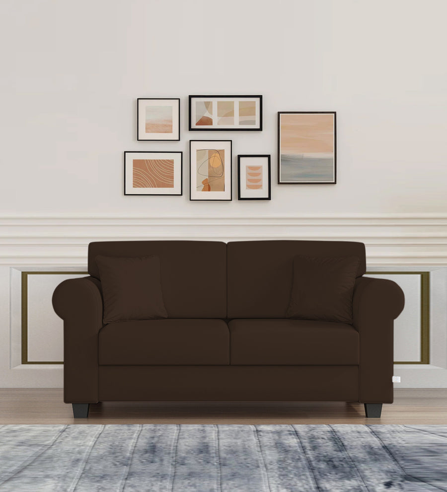 Numonk  2 Seater Velvet Sofa - Chocolate Brown by Febonic Living