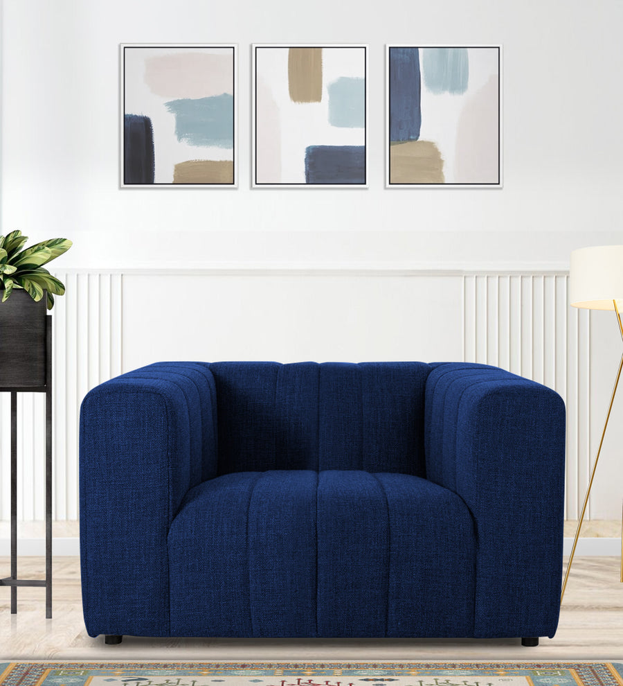 Lara  1 Seater Fabric Sofa - Royal Blue by Febonic Living