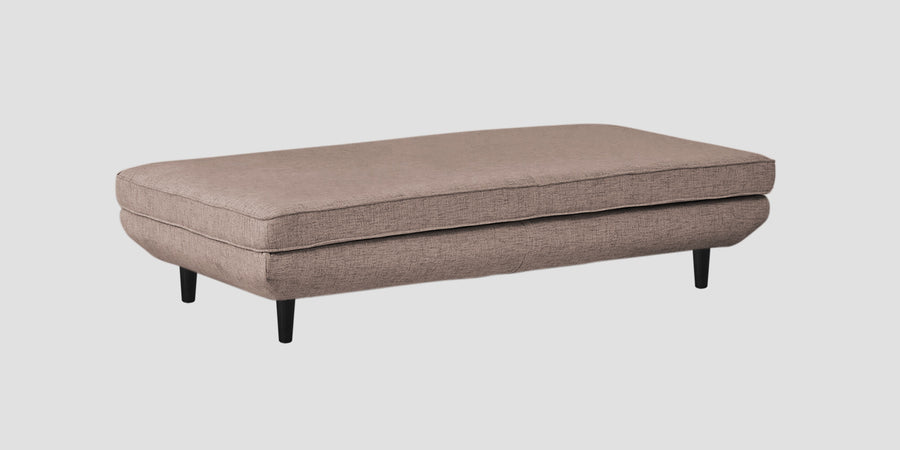 Hiver Fabric Day Bed Sofa In Kadhi Beige Colour With Back Rest - Febonic Living