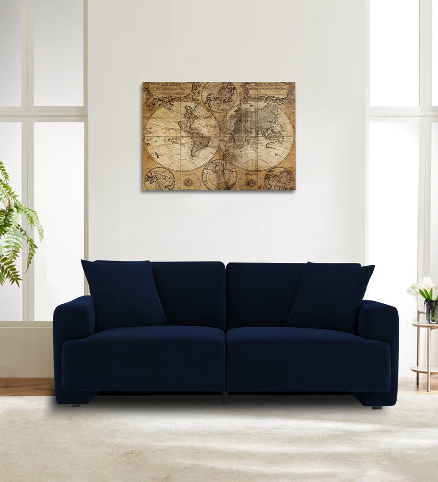 Kosta  2 Seater Velvet Sofa - Dark Blue by Febonic Living