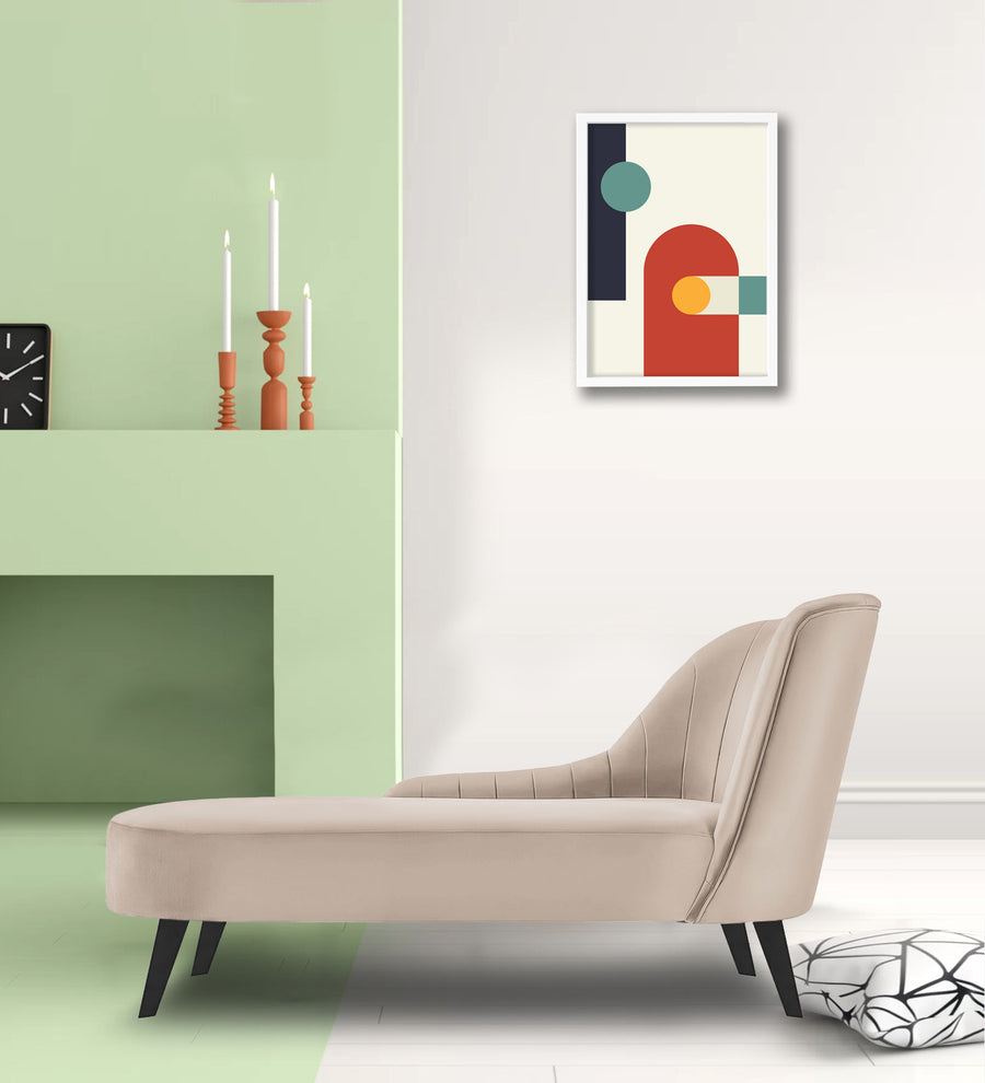 Flora  LHS Velvet Chaise Lounger - Camel Beige by Febonic Living