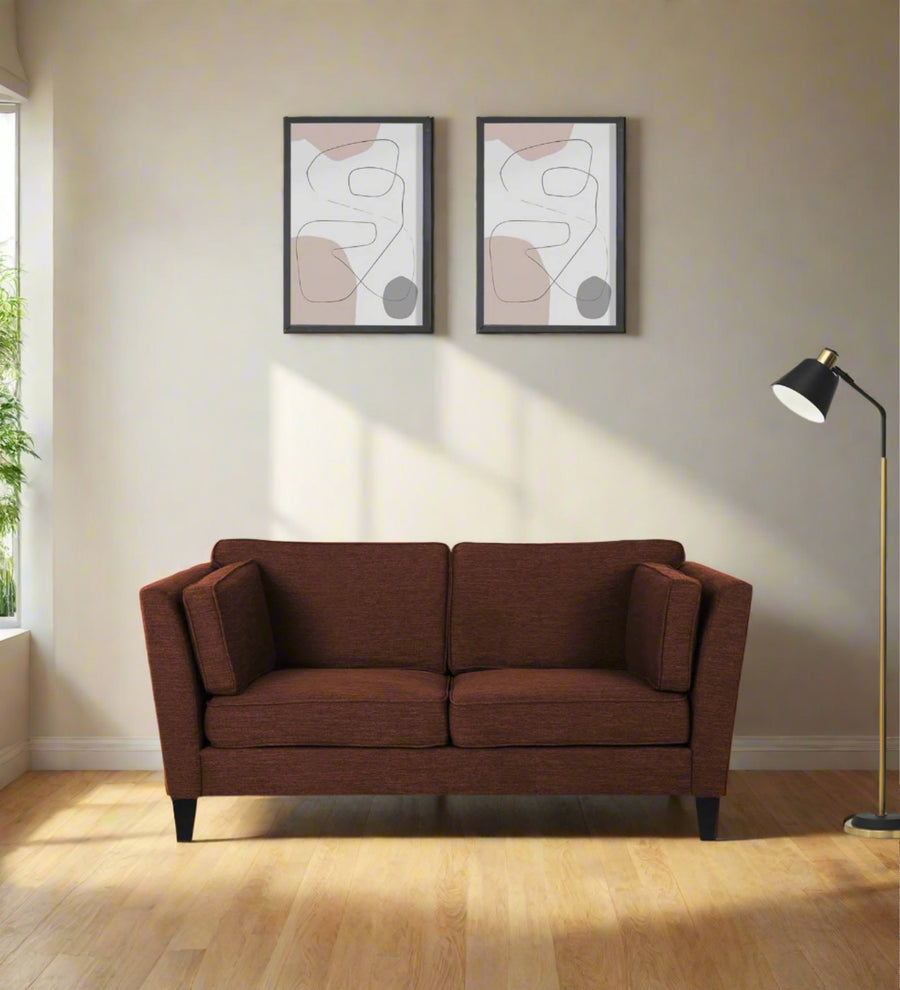 Nigar  2 Seater Fabric Sofa - Coffee Brown by Febonic Living