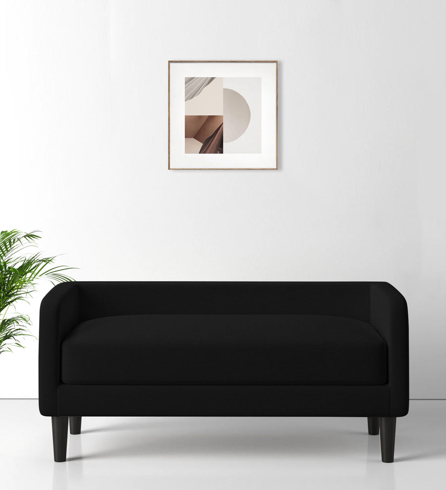 Maya  Bench Fabric - Zed Black by Febonic Living