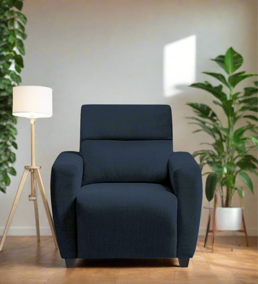 Bakadi  1 Seater Fabric Sofa - Denim Blue by Febonic Living