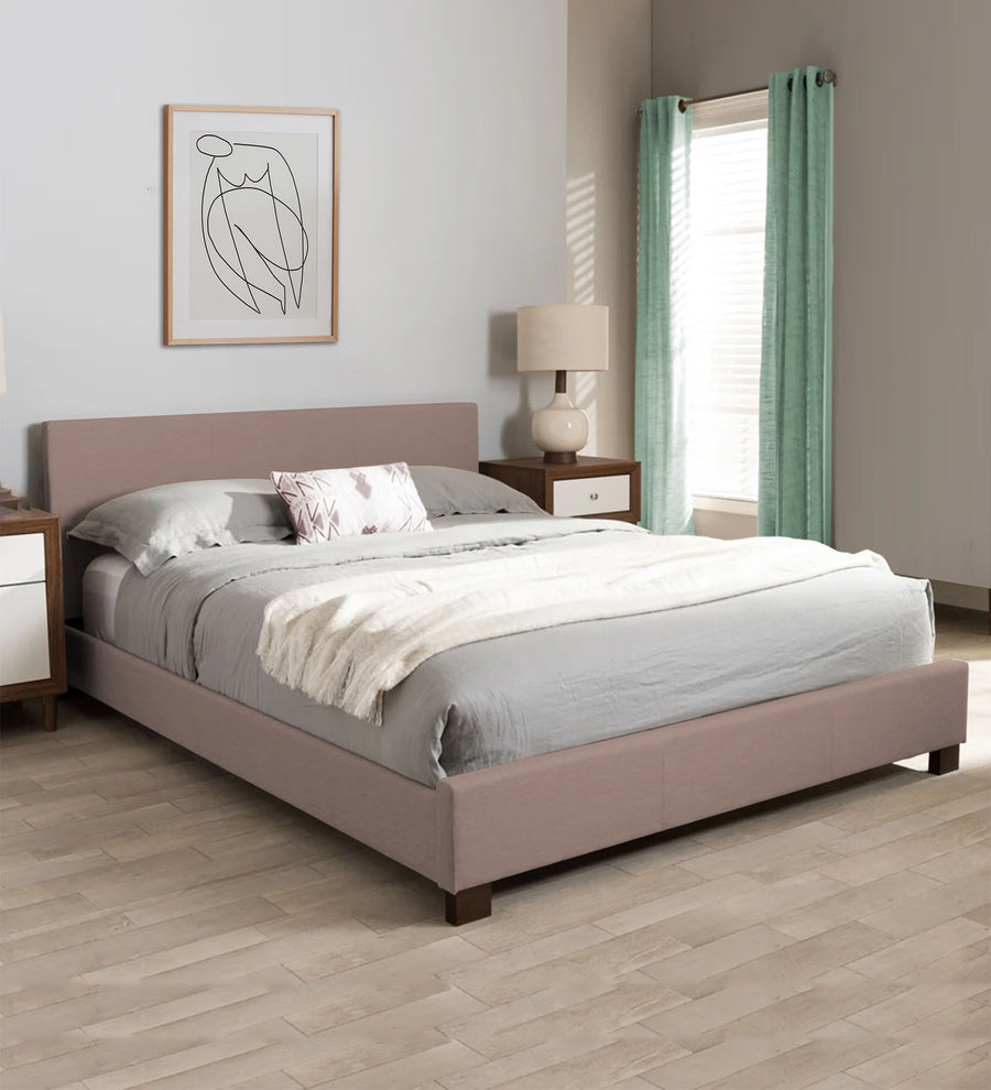 Lora  Upholstered Fabric Queen Size Bed - Kadhi Beige by Febonic Living