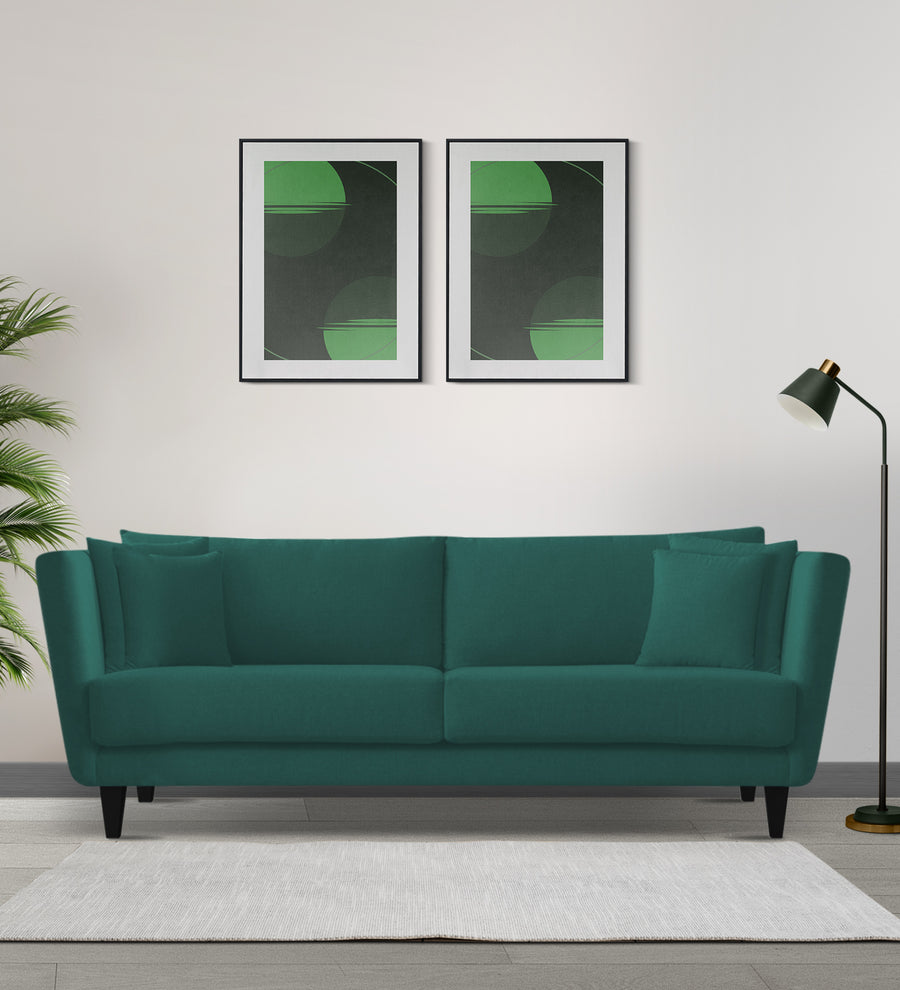 Norway 3 Seater Velvet Sofa - Pine Green by Febonic Living