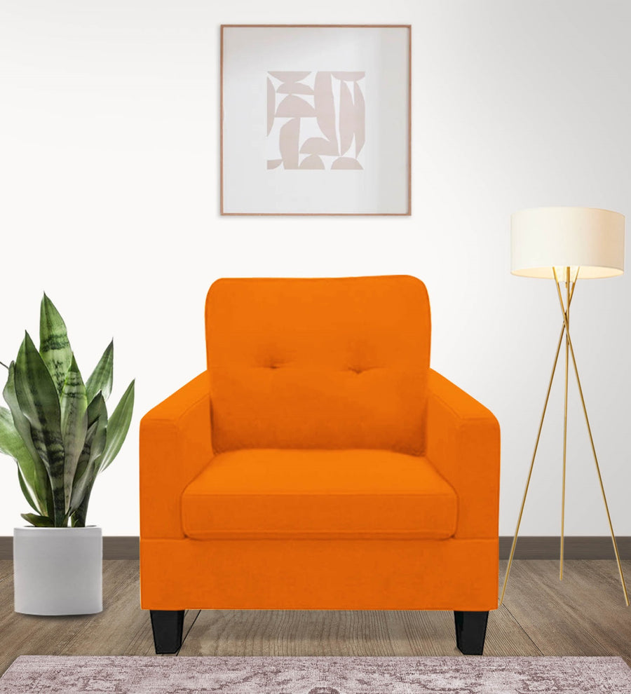 Thomas  1 Seater Fabric Sofa - Vivid Orange by Febonic Living