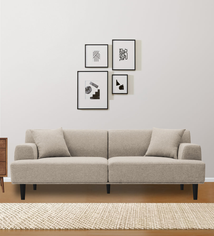 Cobby 3 Seater Fabric Sofa - Khaki Beige by Febonic Living