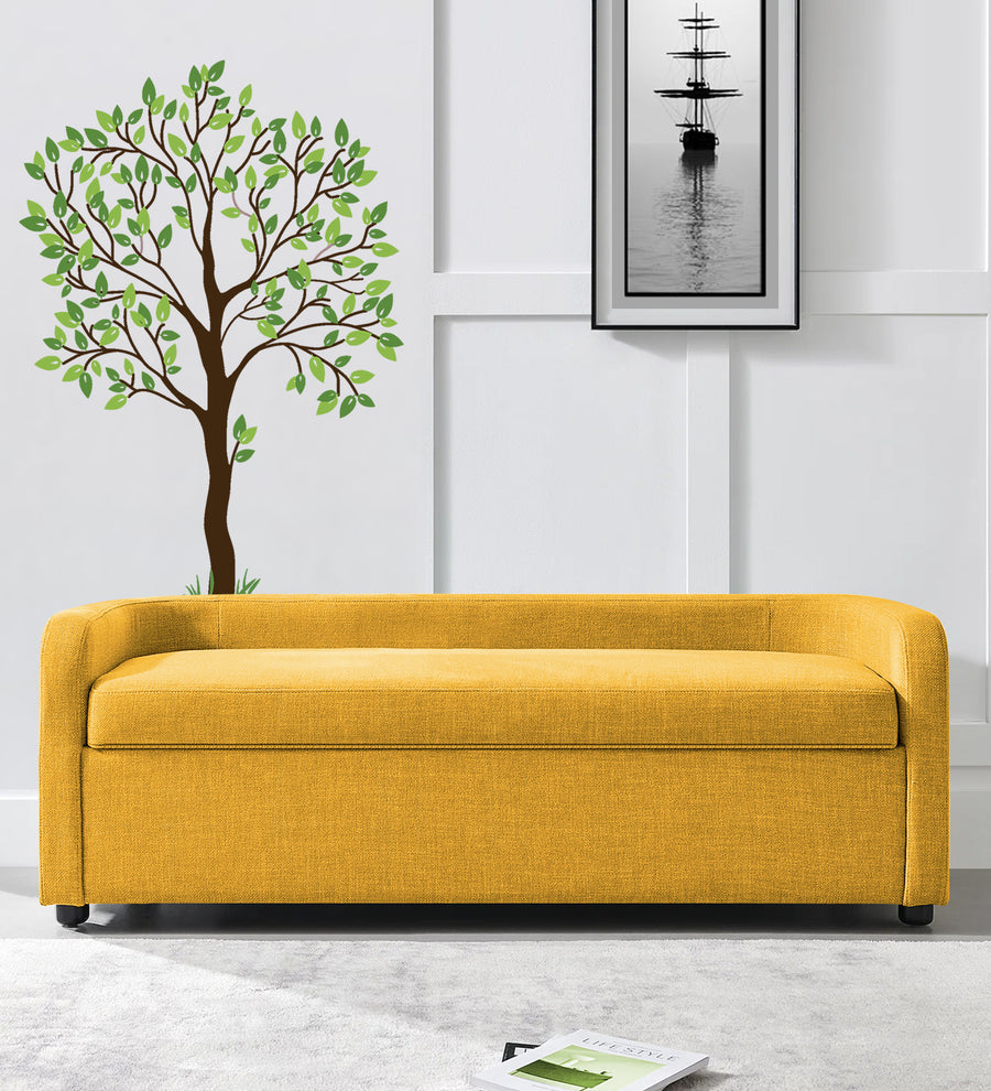 Cooper  Storage Bench Fabric - Bold Yellow by Febonic Living