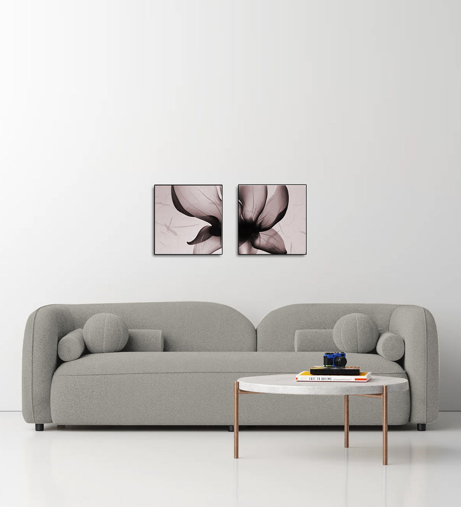 Corny Boucle 3 Seater Fabric Sofa - Fog Grey by Febonic Living