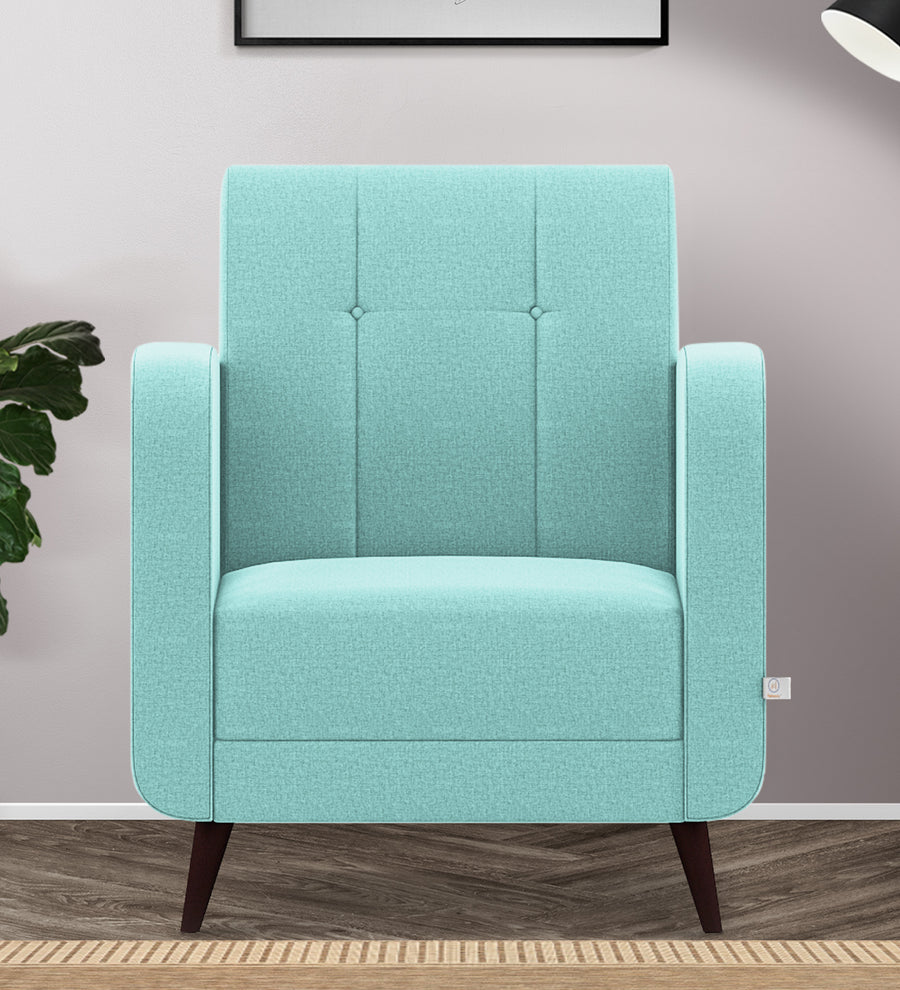 Wiki  1 Seater Velvet Sofa - Barmunda Aqua by Febonic Living