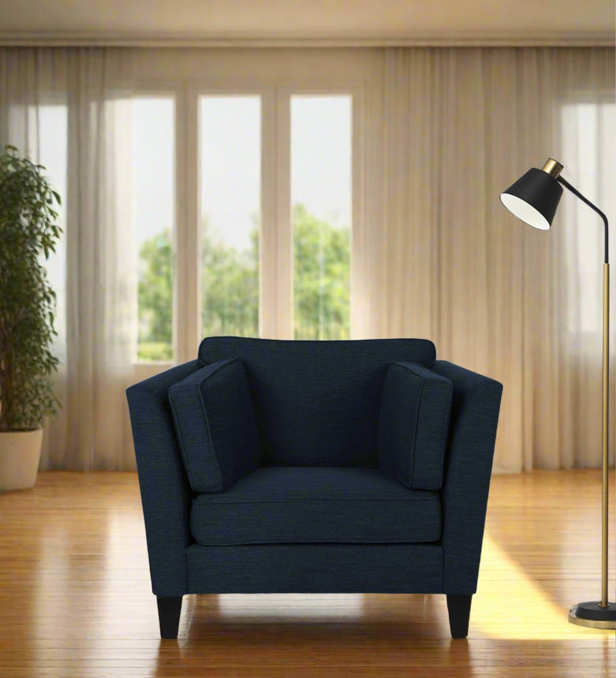 Nigar  1 Seater Fabric Sofa - Denim Blue by Febonic Living