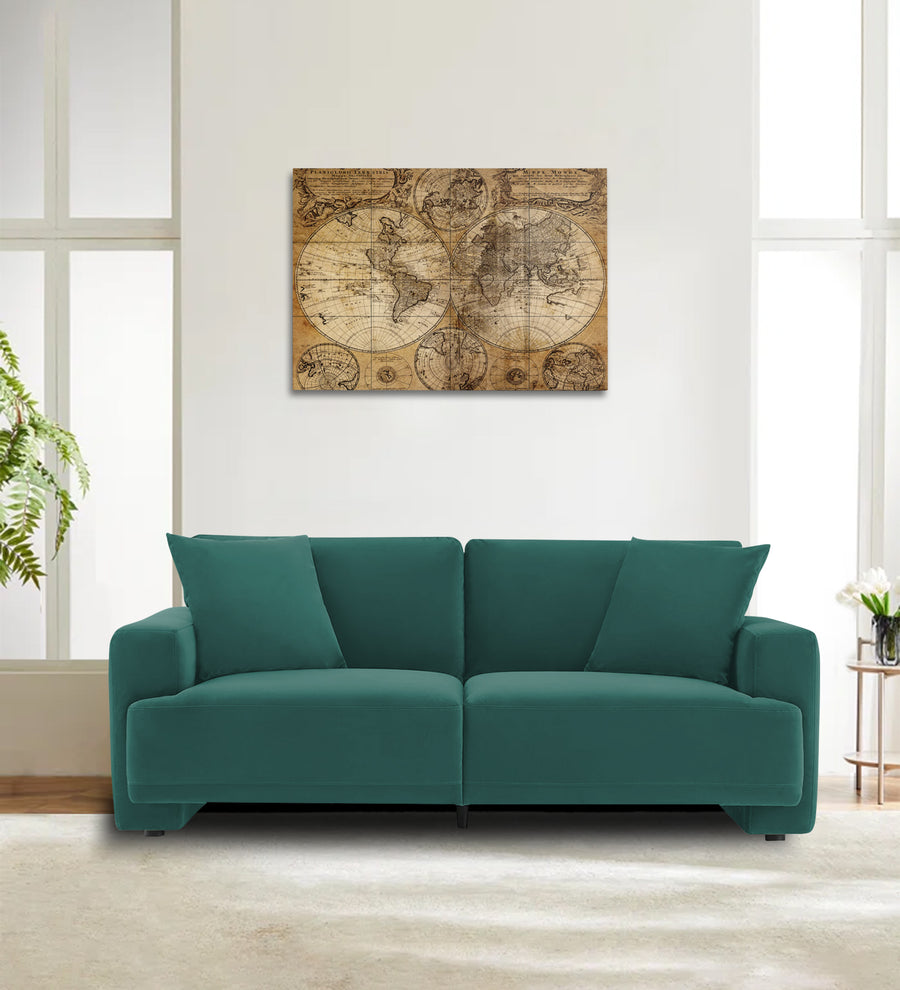 Kosta  2 Seater Velvet Sofa - Pine Green by Febonic Living