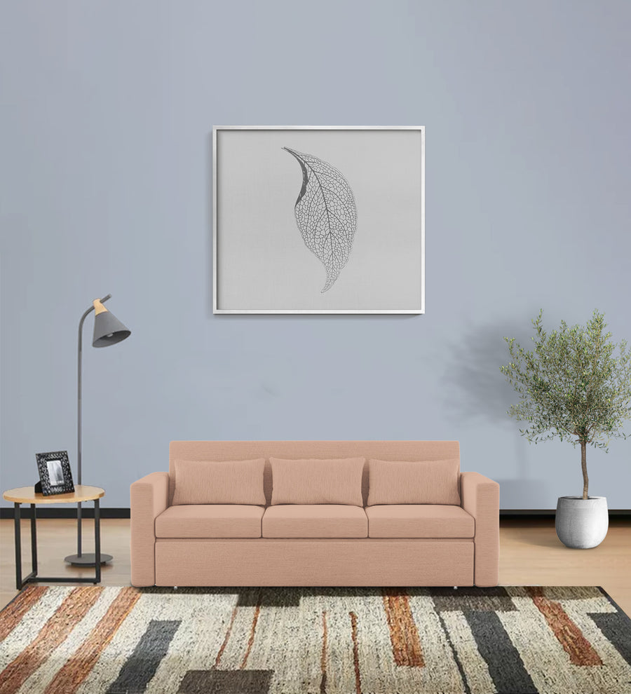 River  3 Seater Pull Out  Cum Bed Fabric Sofa - Cosmic Beige by Febonic Living