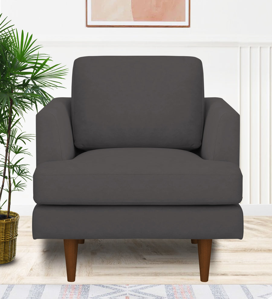Motra  1 Seater Velvet Sofa - Davy Grey by Febonic Living