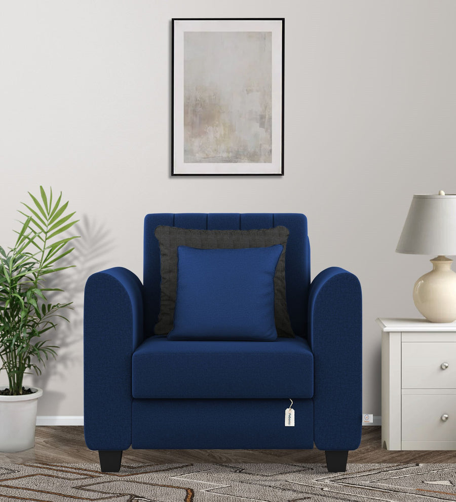 Cosmic  1 Seater Fabric Sofa - Royal Blue by Febonic Living
