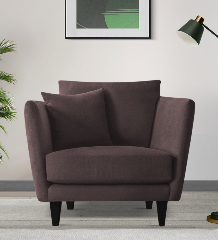 Norway  1 Seater Velvet Sofa - Mocha Brown by Febonic Living
