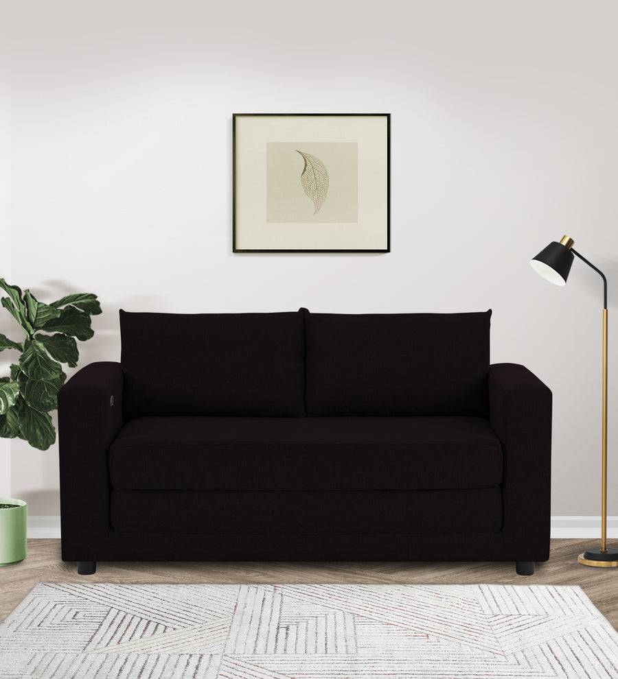 Roman  3 Seater Foldable  Cum Bed Fabric Sofa - Cara Brown by Febonic Living
