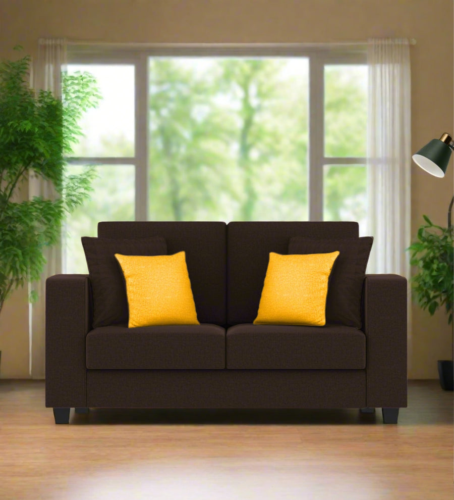Nabi  2 Seater Fabric Sofa - Coffee Brown by Febonic Living