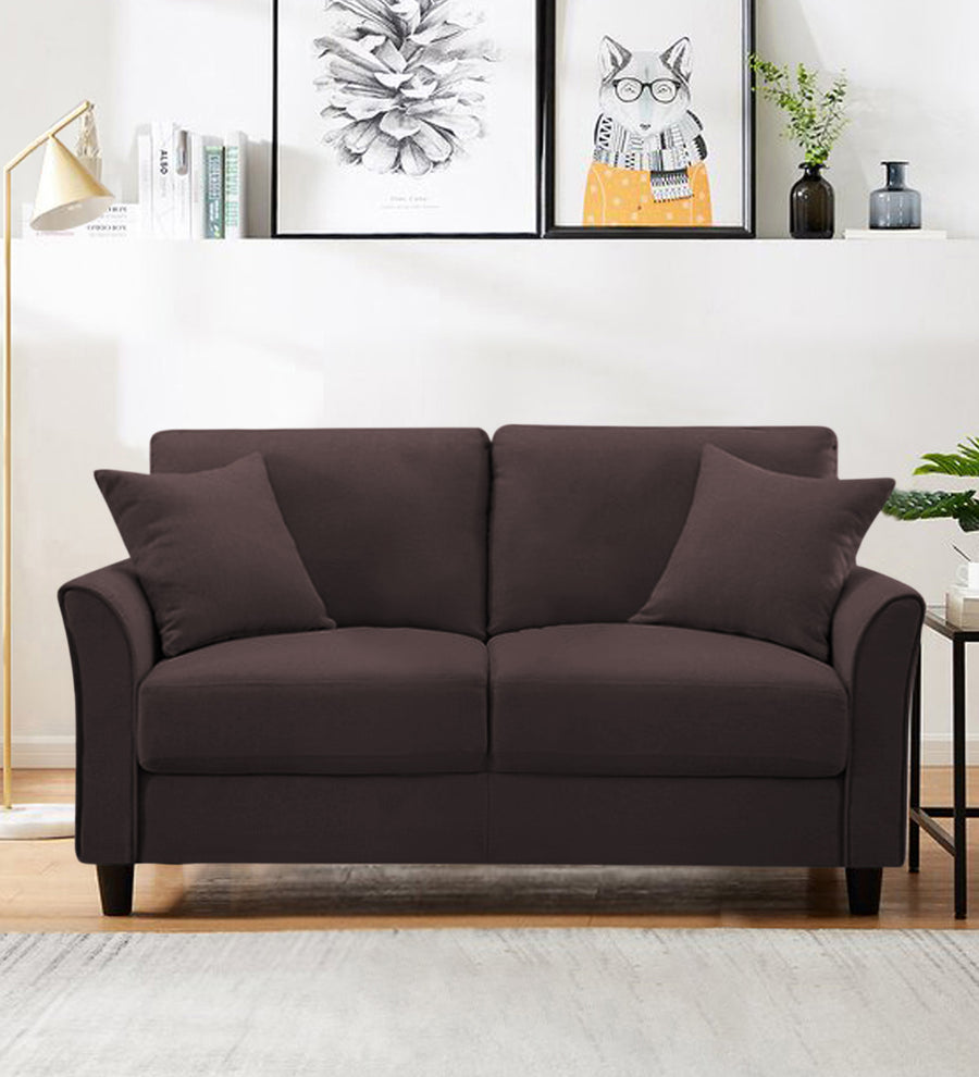 Daroo  2 Seater Velvet Sofa - Mocha Brown by Febonic Living