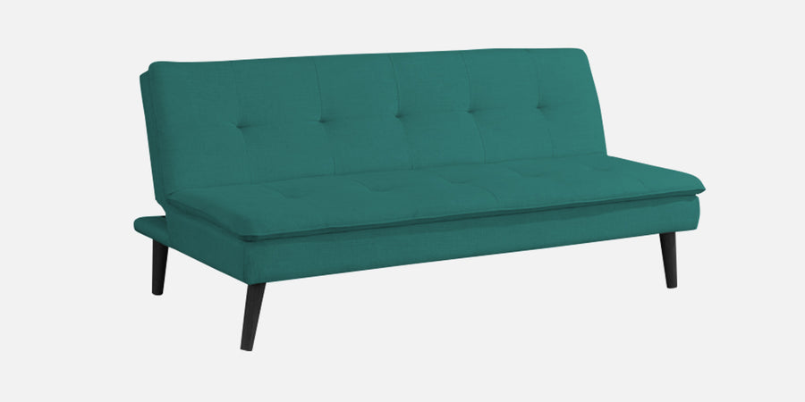 Toner Fabric 3 Seater Convertible Sofa Cum Bed In Sea Green Colour - Febonic Living