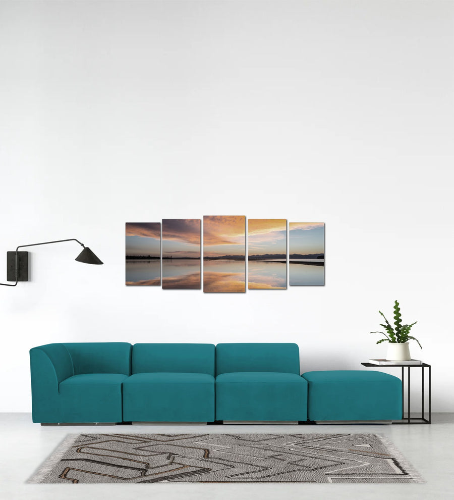 Bufa  RHS Velvet Sectional Sofa - Arabian green by Febonic Living