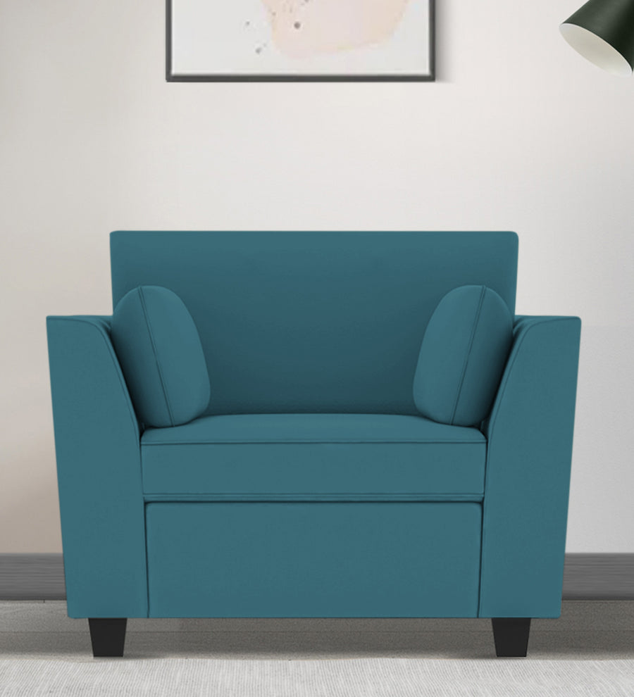 Bristo  1 Seater Velvet Sofa - Aqua Blue by Febonic Living