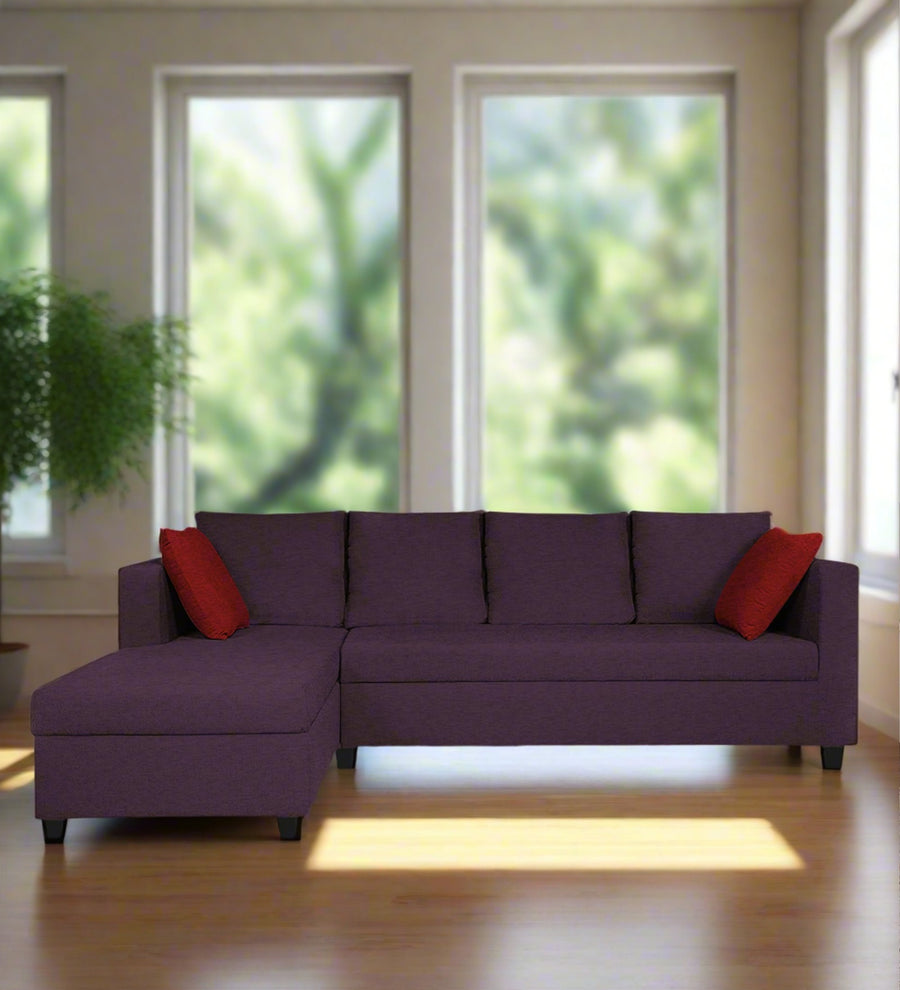 Nebula  RHS  (3+Lounger) Fabric Sectional Sofa - Greek Purple by Febonic Living