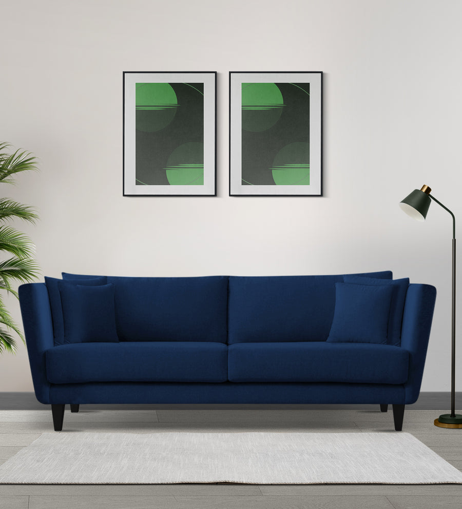 Norway 3 Seater Velvet Sofa - Imperial Blue by Febonic Living