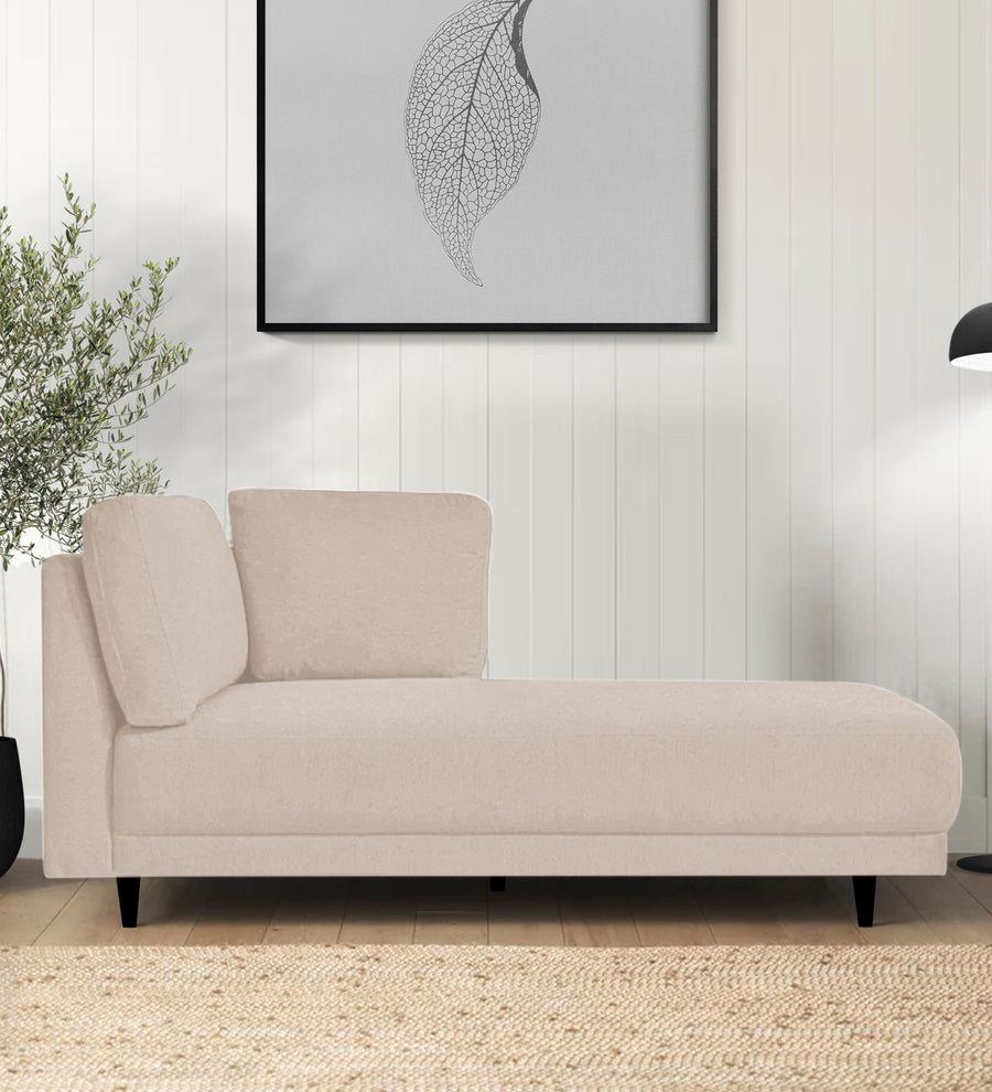 Jonze  RHS Velvet Chaise Lounger - Camel Beige by Febonic Living