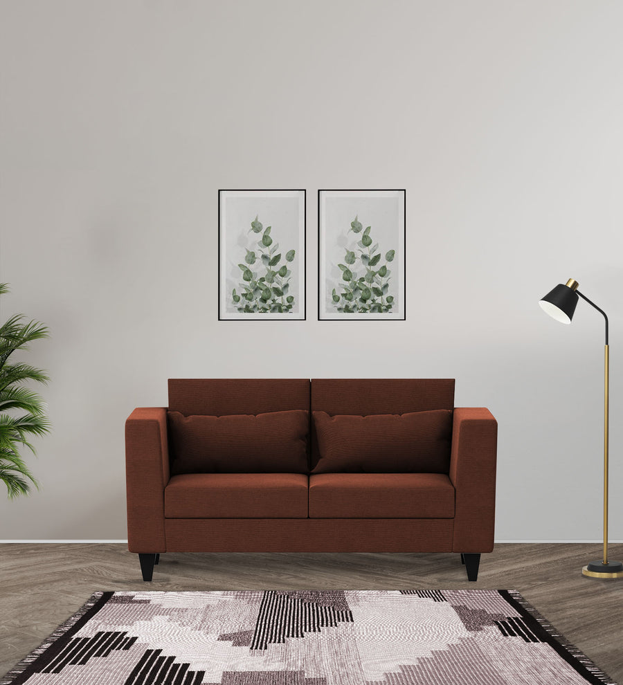 Nipul  2 Seater Fabric Sofa - Coffee Brown by Febonic Living