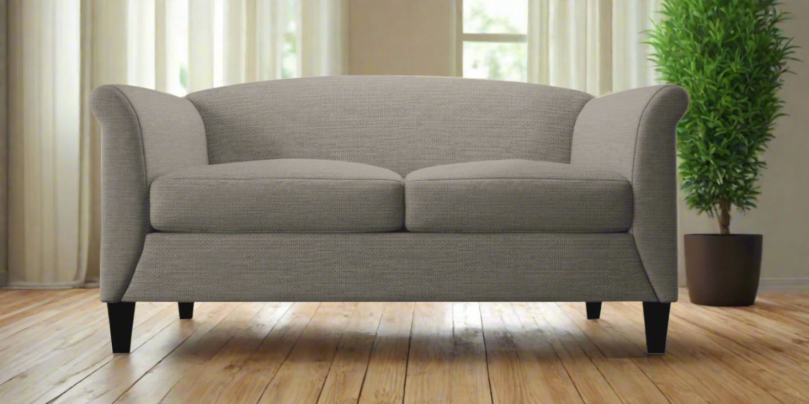 Kimber Fabric 2 Seater Sofa in Ash Grey Colour