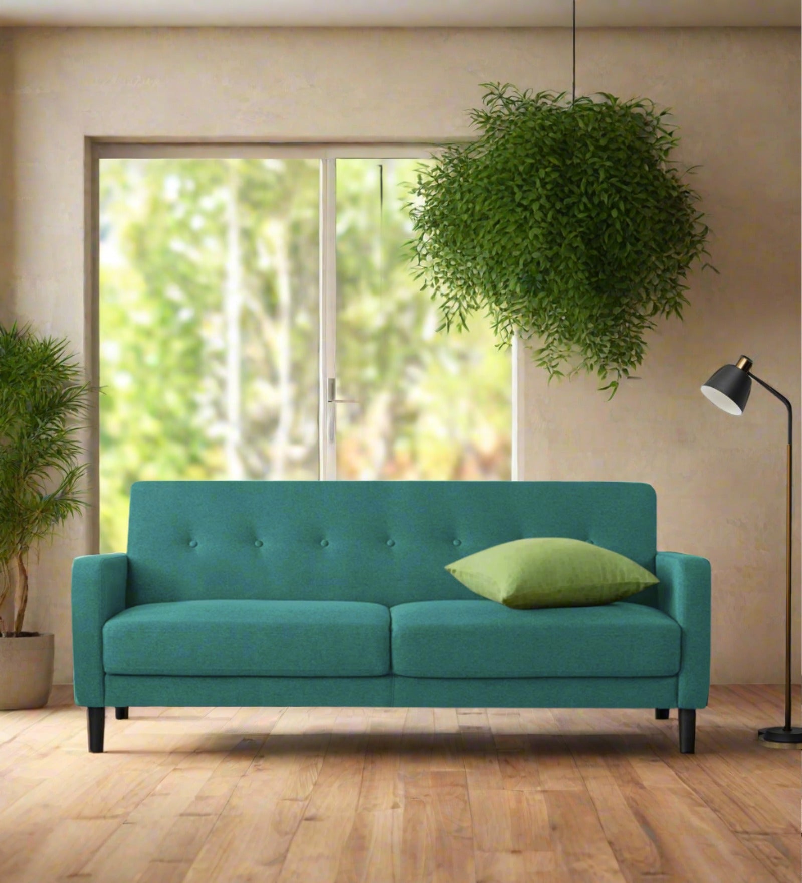 Marq Fabric 3 Seater Sofa in Sea Green Colour