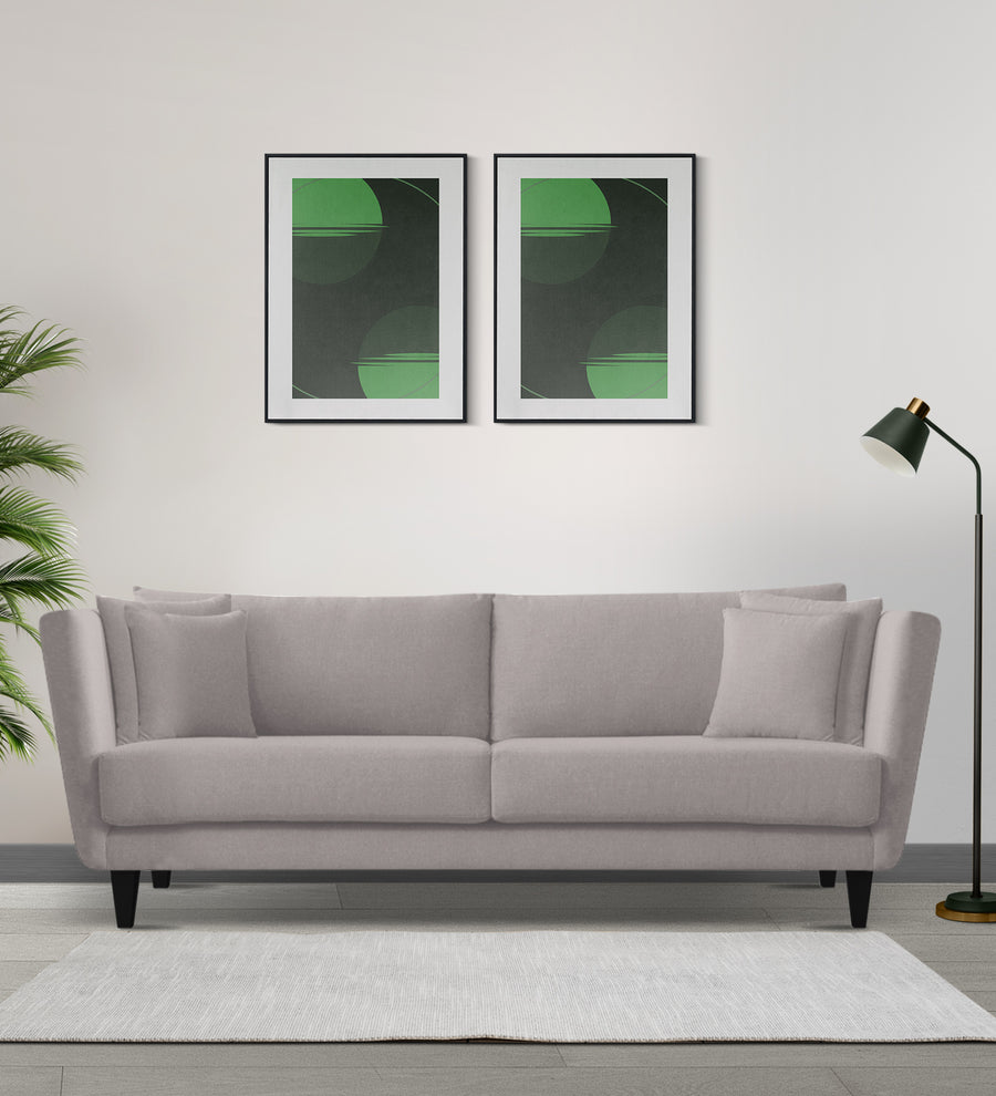 Norway 3 Seater Velvet Sofa - Pearl Grey by Febonic Living