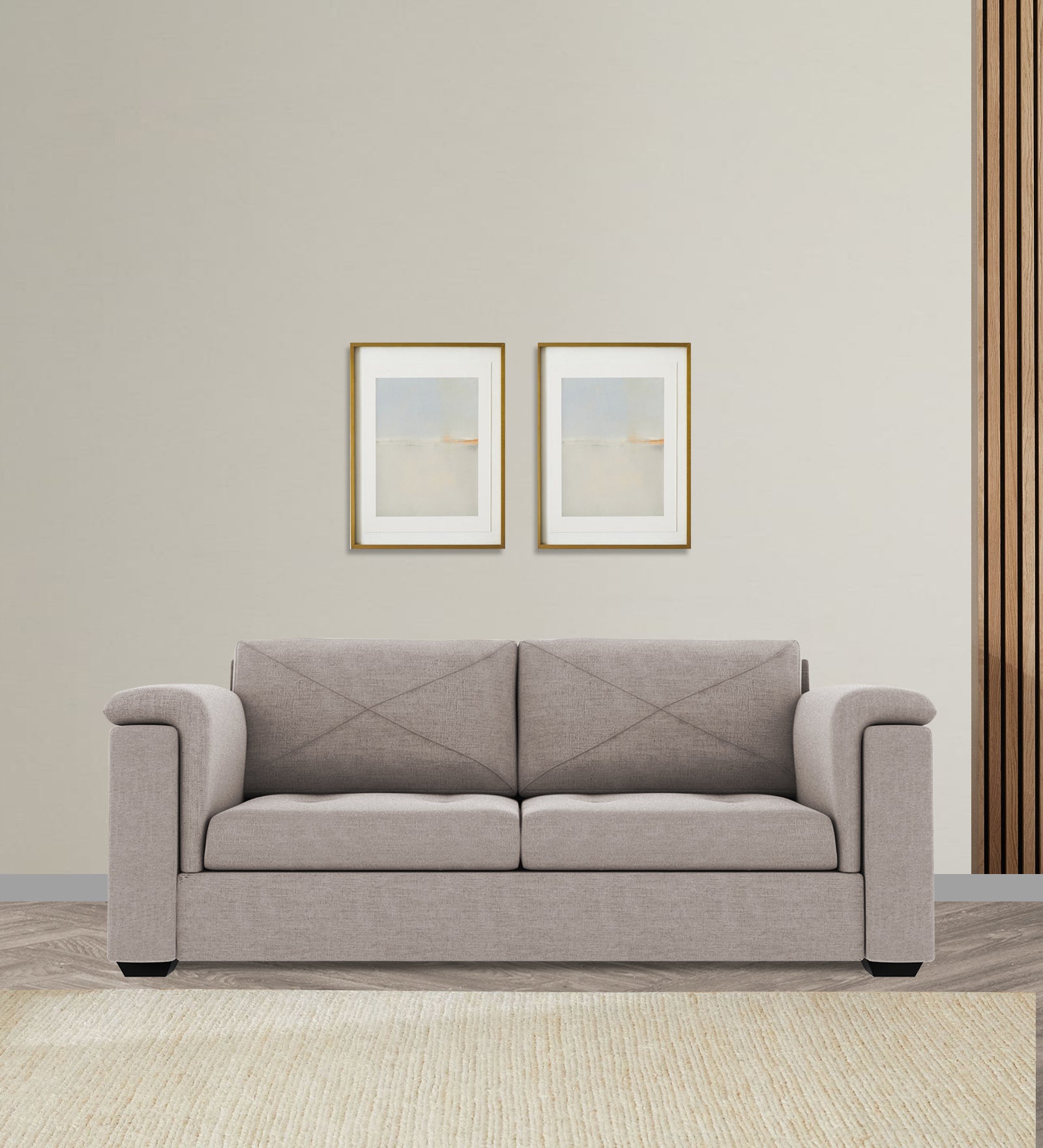 Andres Fabric 3 Seater Sofa in Storm Grey Colour