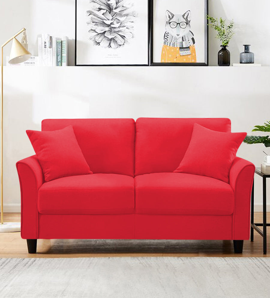Daroo  2 Seater Velvet Sofa - Ox Blood Maroon by Febonic Living