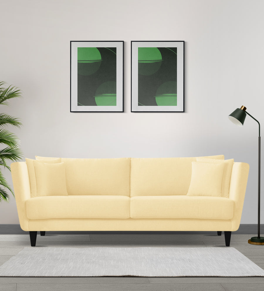 Norway 3 Seater Velvet Sofa - Sandy Beige by Febonic Living