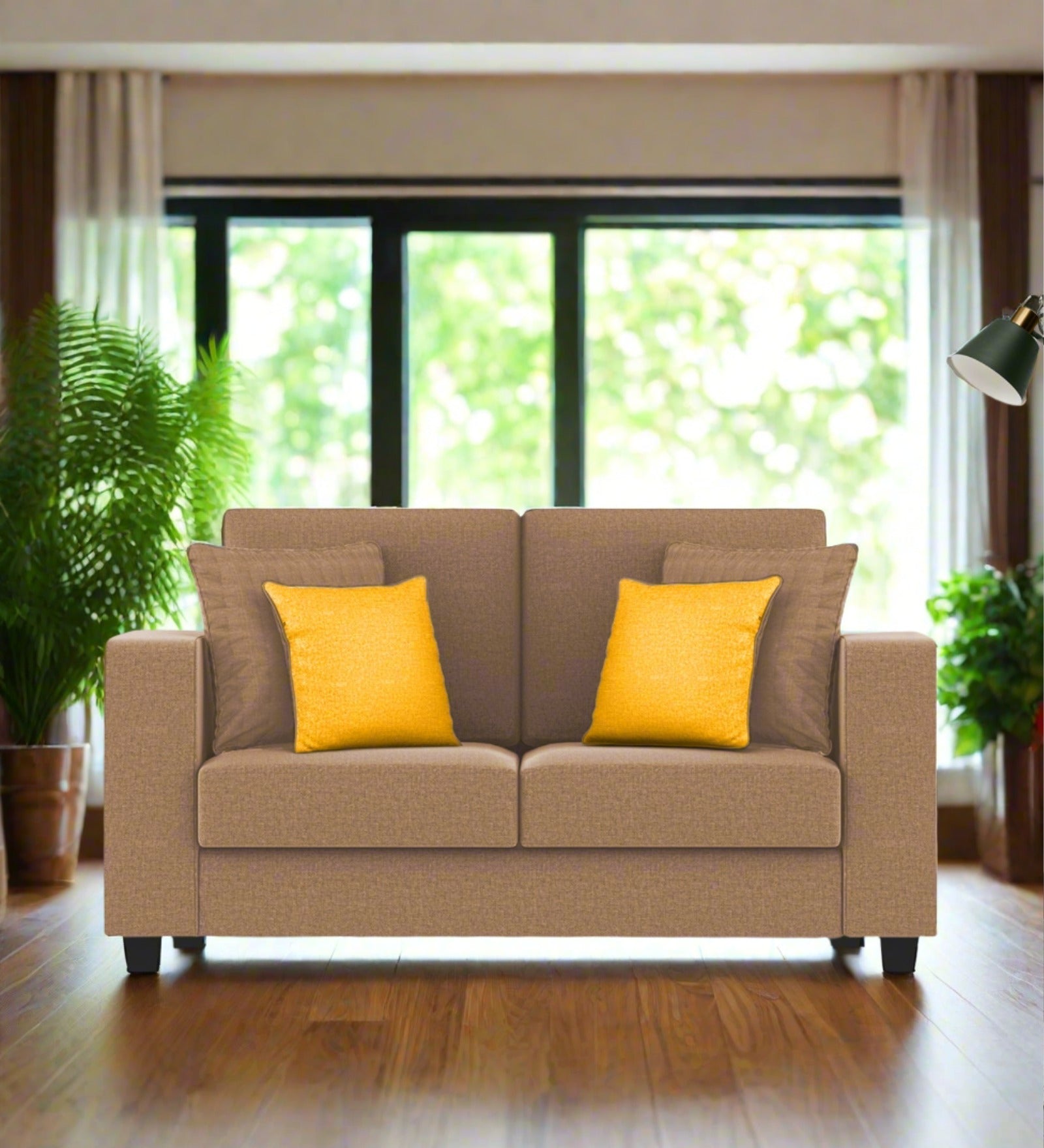 Nabi Fabric 2 Seater Sofa In Cosmic Beige Colour