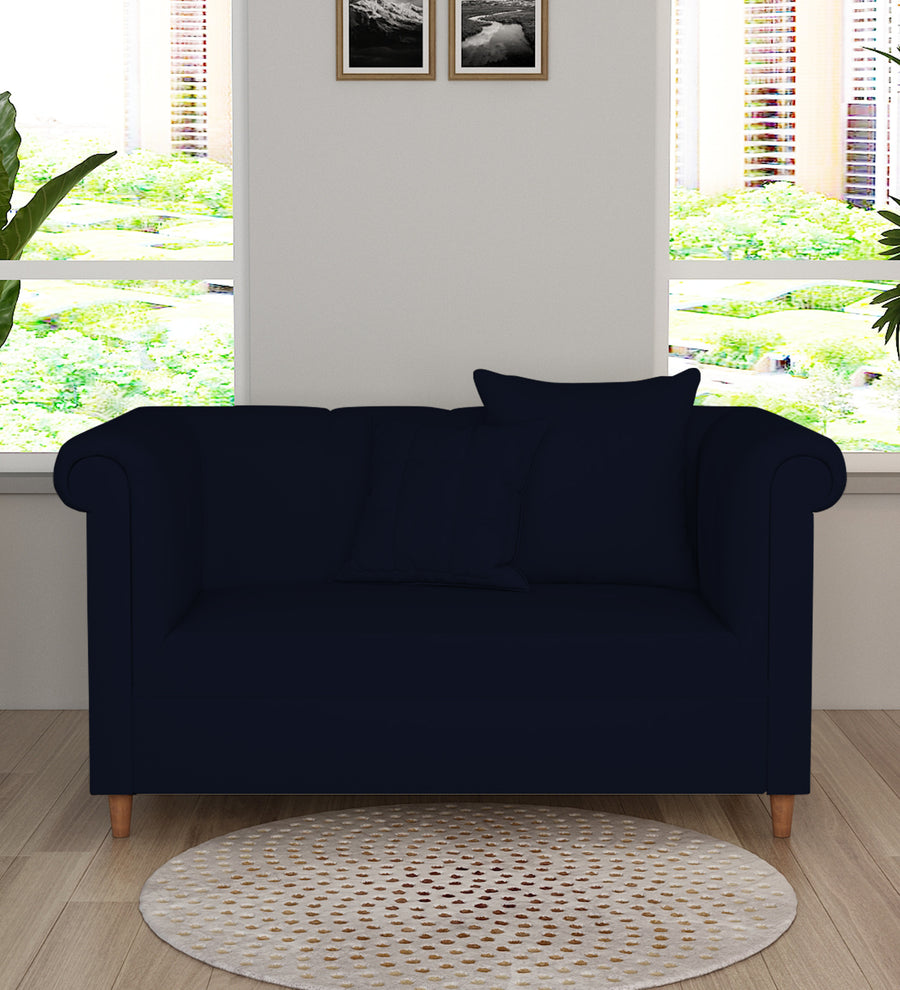 Rubi  2 Seater Velvet Sofa - Dark Blue by Febonic Living