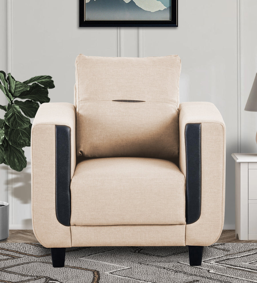 Perry  1 Seater Fabric Sofa - Woom Beige by Febonic Living
