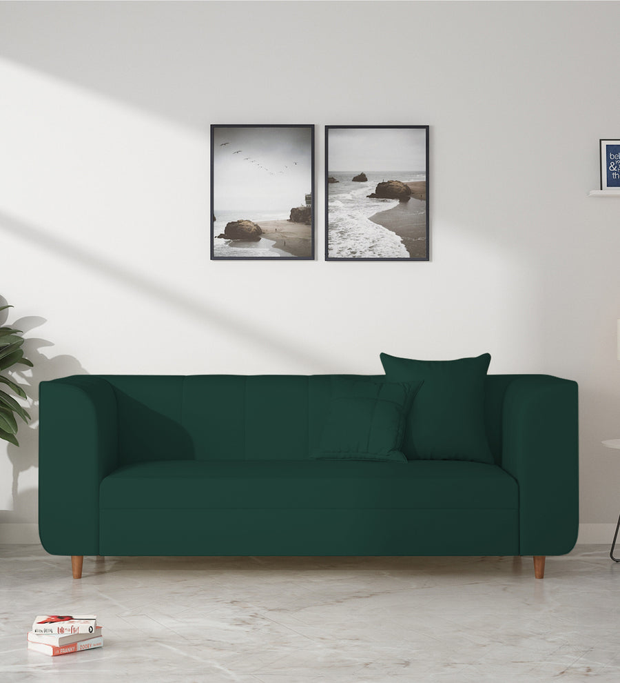 Sumo 3 Seater Velvet Sofa - Forest Green by Febonic Living