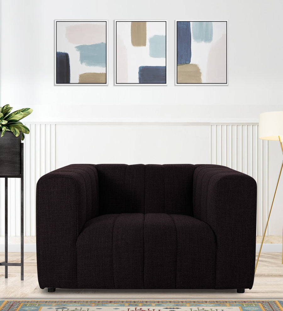 Lara  1 Seater Fabric Sofa - Cara Brown by Febonic Living