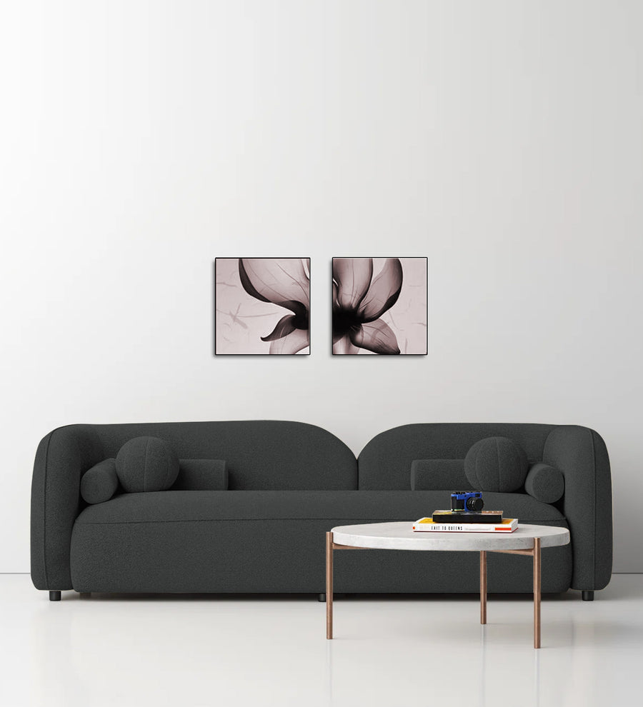 Corny Boucle 3 Seater Fabric Sofa - Shadow Grey by Febonic Living