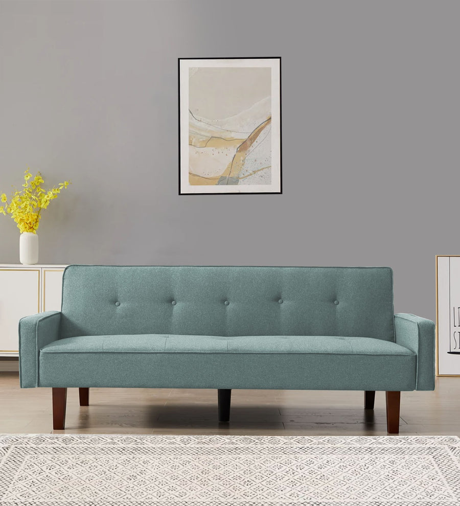 Nebia  3 Seater Convertible  Cum Bed Fabric Sofa - Suka Blue by Febonic Living