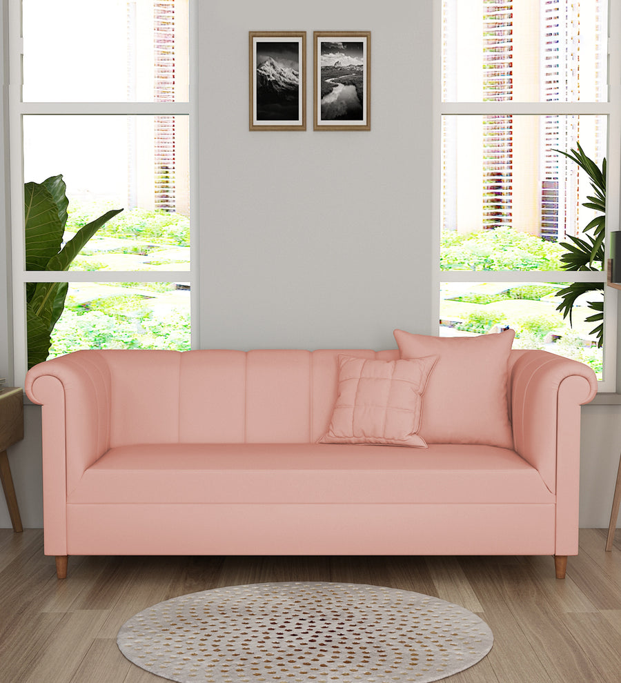 Rubi 3 Seater Velvet Sofa - Blush Pink by Febonic Living