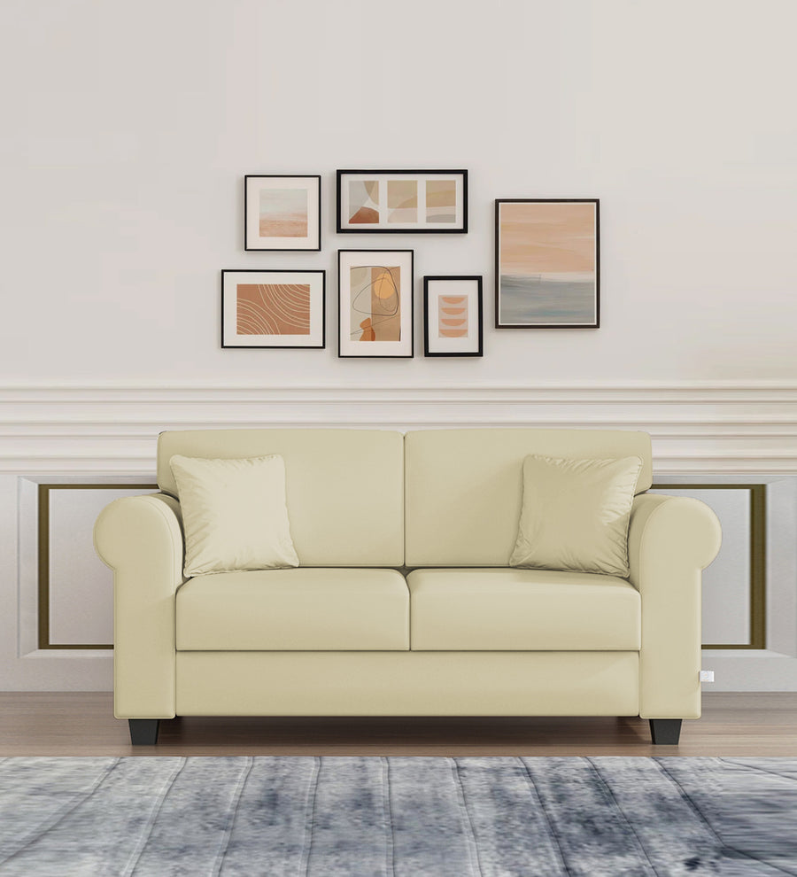 Numonk  2 Seater Velvet Sofa - Warm White by Febonic Living