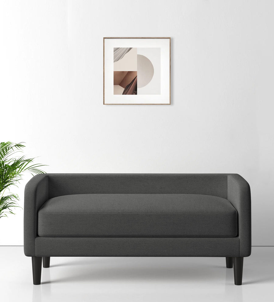 Maya  Bench Fabric - Charcoal Grey by Febonic Living