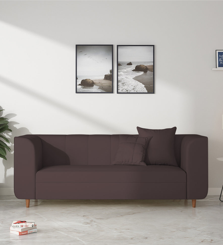Sumo 3 Seater Velvet Sofa - Mocha Brown by Febonic Living