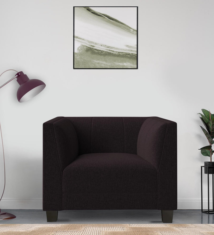 Chastin  1 Seater Fabric Sofa - Cara Brown by Febonic Living