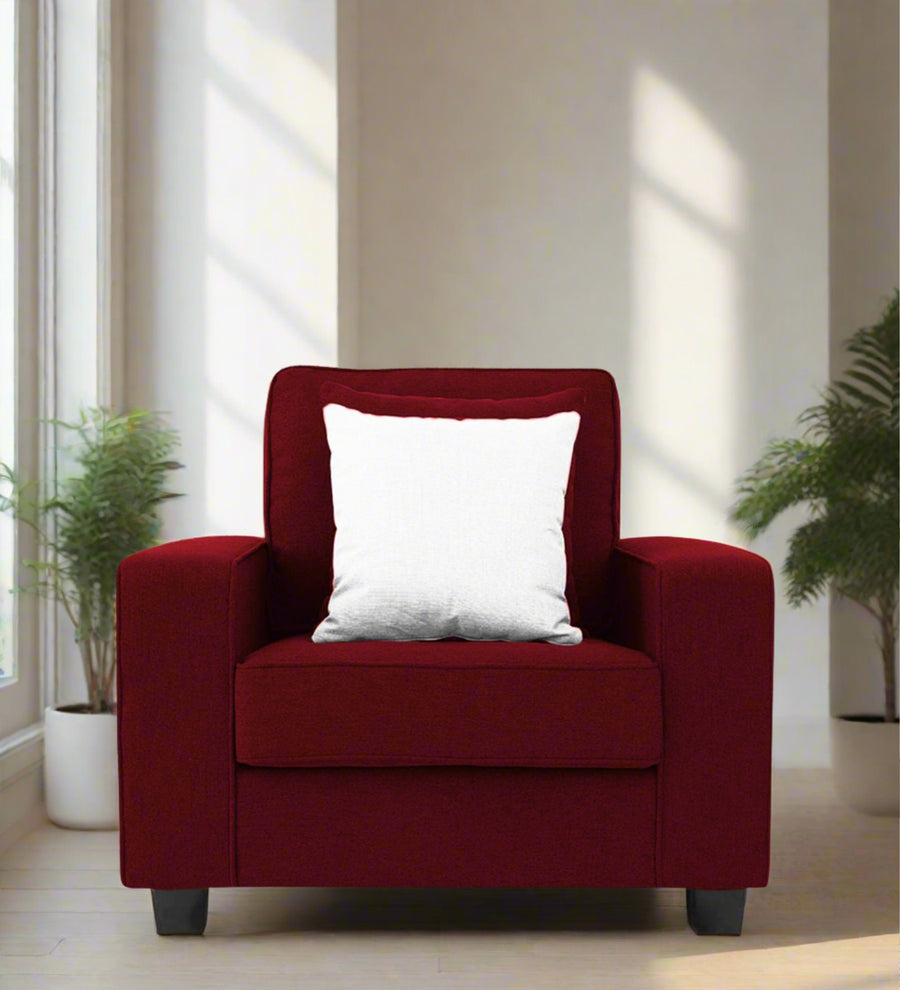 Ladybug  1 Seater Fabric Sofa - Ruby Red by Febonic Living
